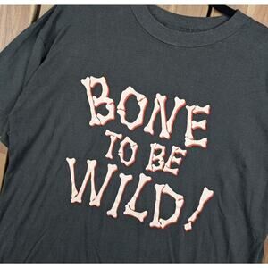 Bone To Be Wild Halloween Vintage '80s 50/50 Soft Blend Hallmark T-shirt Large